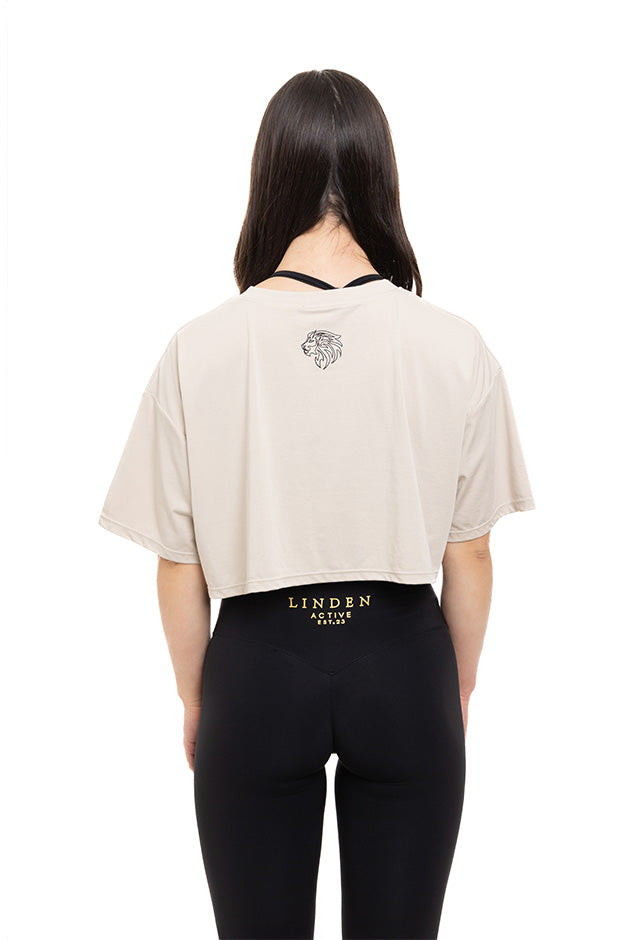 Sofia Crop Tee - Womans Workout Top | Linden Active NZ